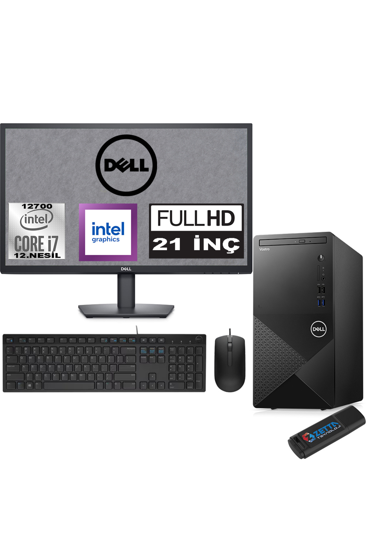 Vostro 3910 MT Intel Core I7 12700 16GB 256GB SSD 21.5