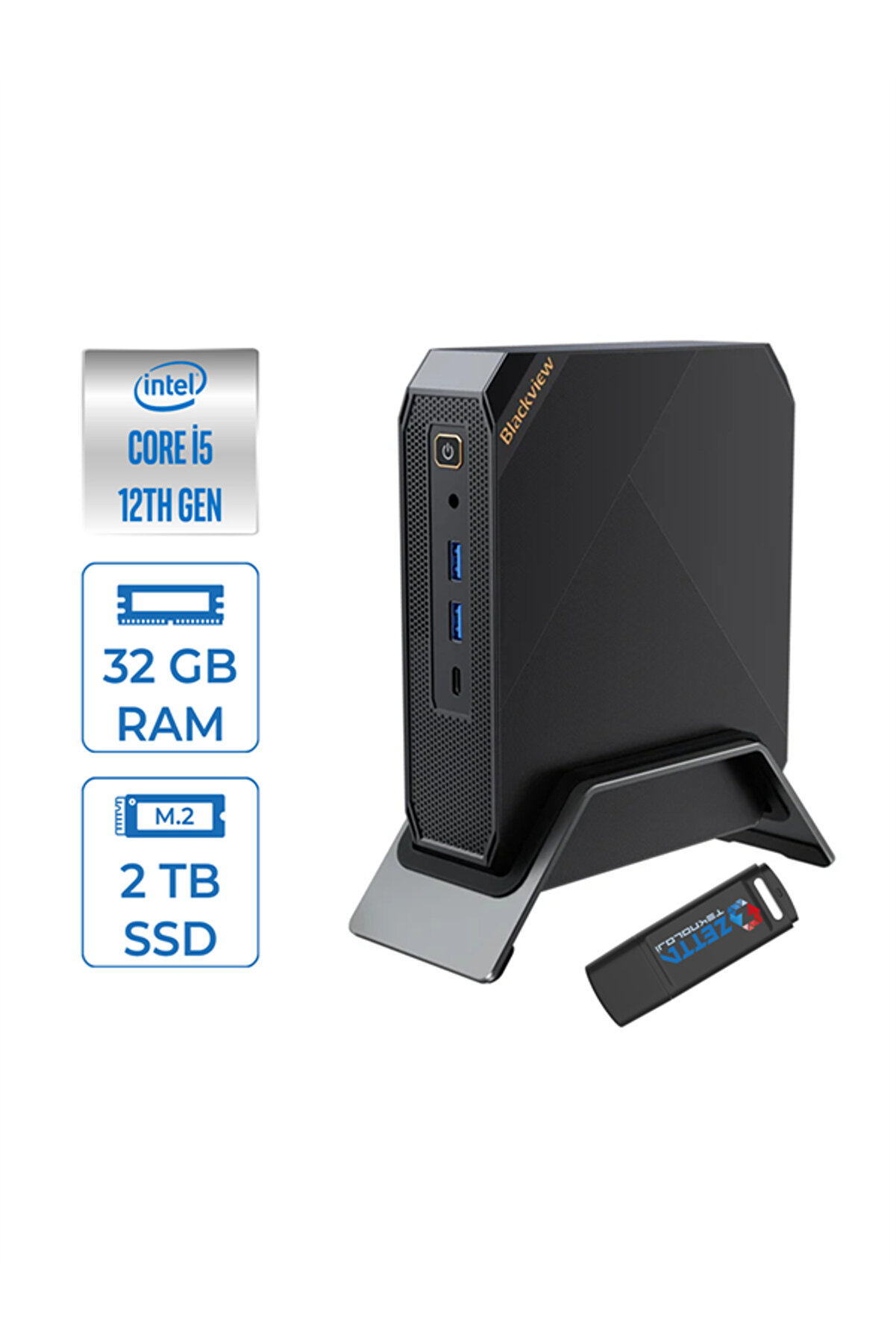 Intel Core I5 12450H 32GB 2tb SSD Windows 11 Pro Mini Bilgisayar MP200I5P10