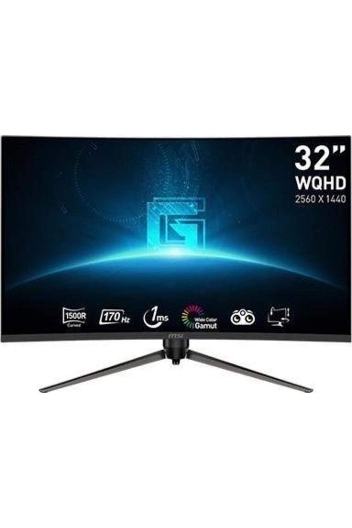 MSI 31.5 G32cq5p 2560x1440 (WQHD) 16:9 Curve 1500r Va 170hz 1ms Adaptıve-sync Gamıng Monıtor