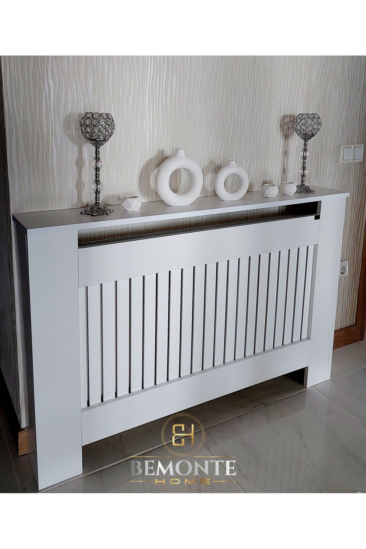 Home Bemonte Home Zebra Dubble Petek Kaplama, [120 cm] Kalorifer Kaplaması, Petek Önü Dresuar