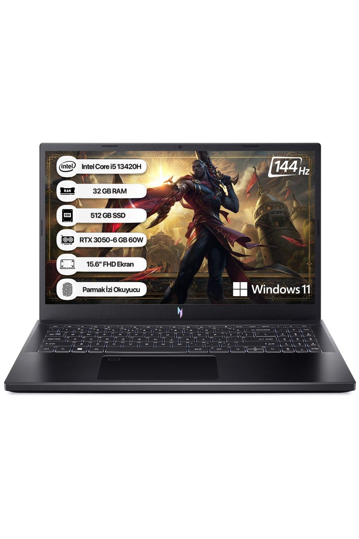 ACER Nitro V15 NH.QNCEY.002-32 Intel i5-13420H 32GB 512GB SSD RTX3050-6GB 15.6"FHD 144Hz Win11H Taşı