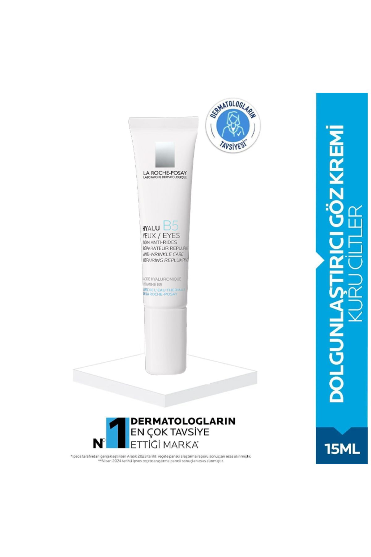 La Roche Posay Hyalu Eyes B5 Dolgunlaştırıcı Göz Kremi- 15ml