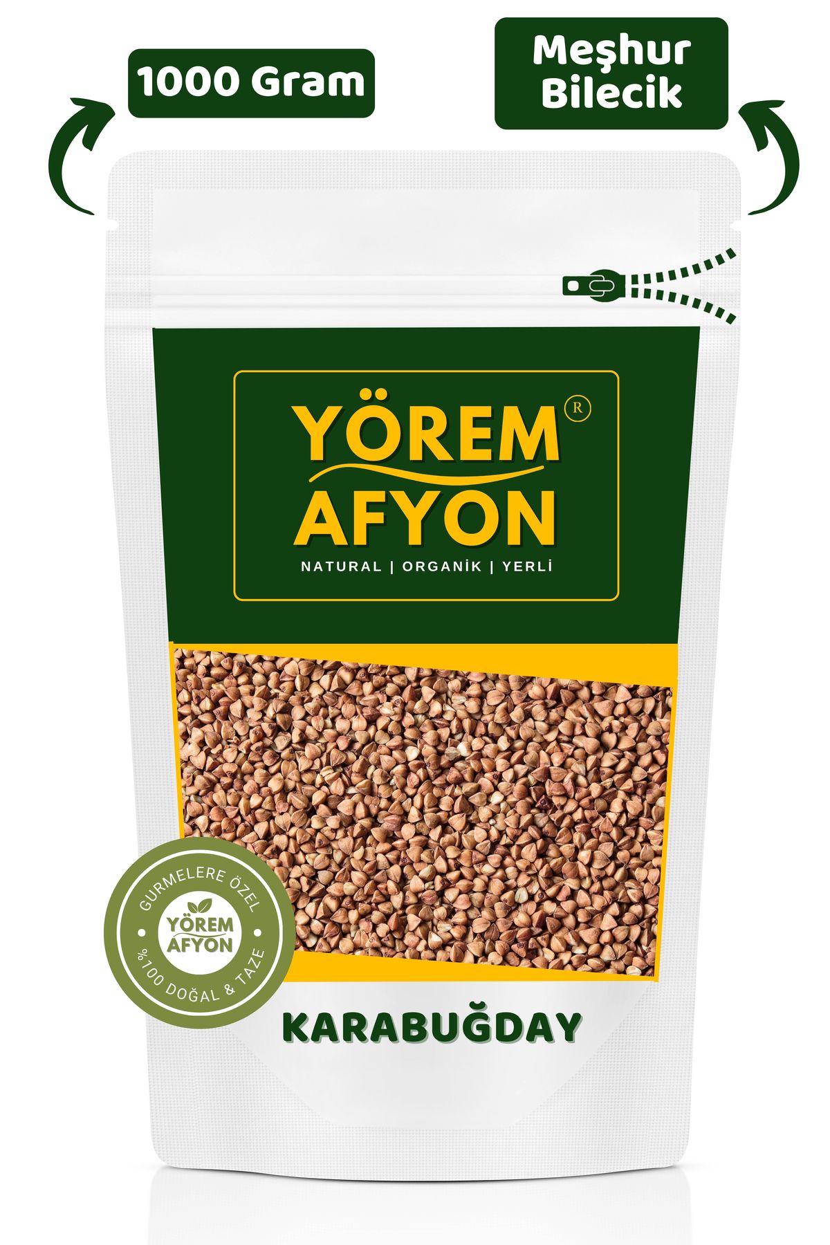 Gülçehre Yörem Afyon Meşhur Bilecik Glutensiz Mineral ve Protein Deposu Diyet Dostu Vegan Karabuğday | 1000Gr