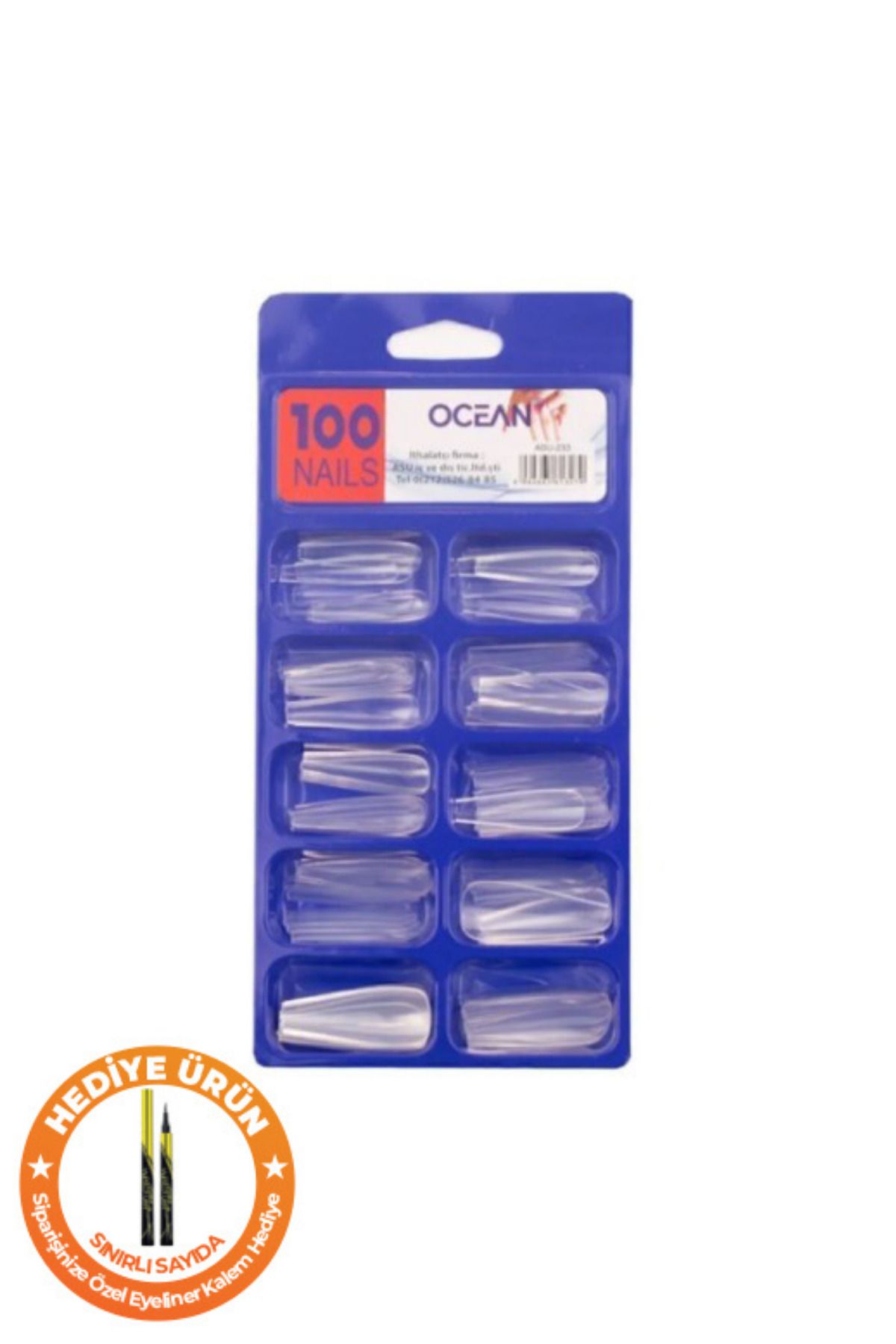 Ocean 100'lü Kutulu Balerin Protez Takma Tırnak - 233