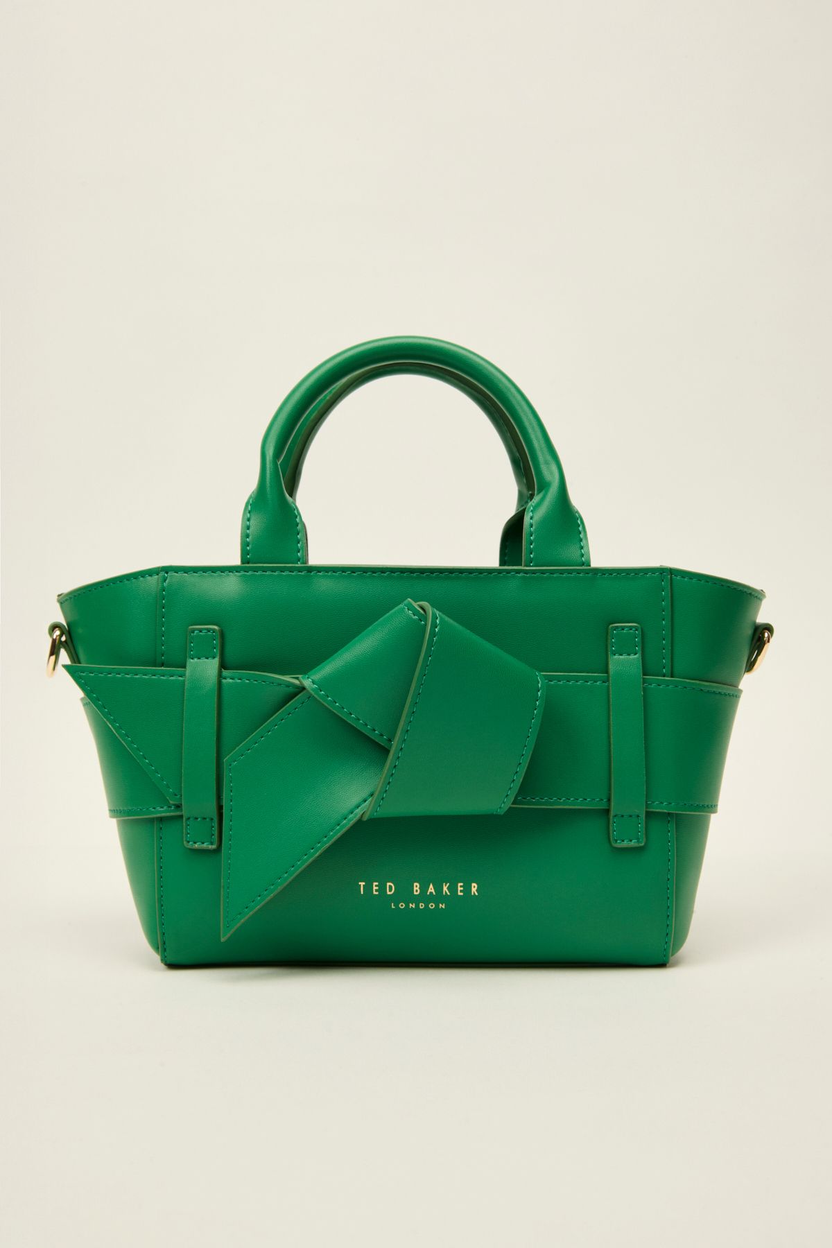 Ted Baker Düz Cilt İkonik Fiyonk El Çantası