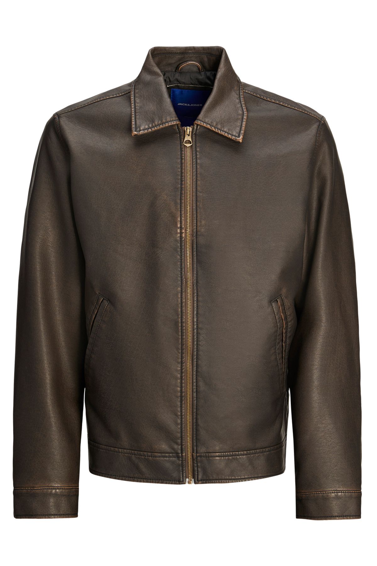 Jack & Jones Erkek Suni Deri Ceket - Brooklyn