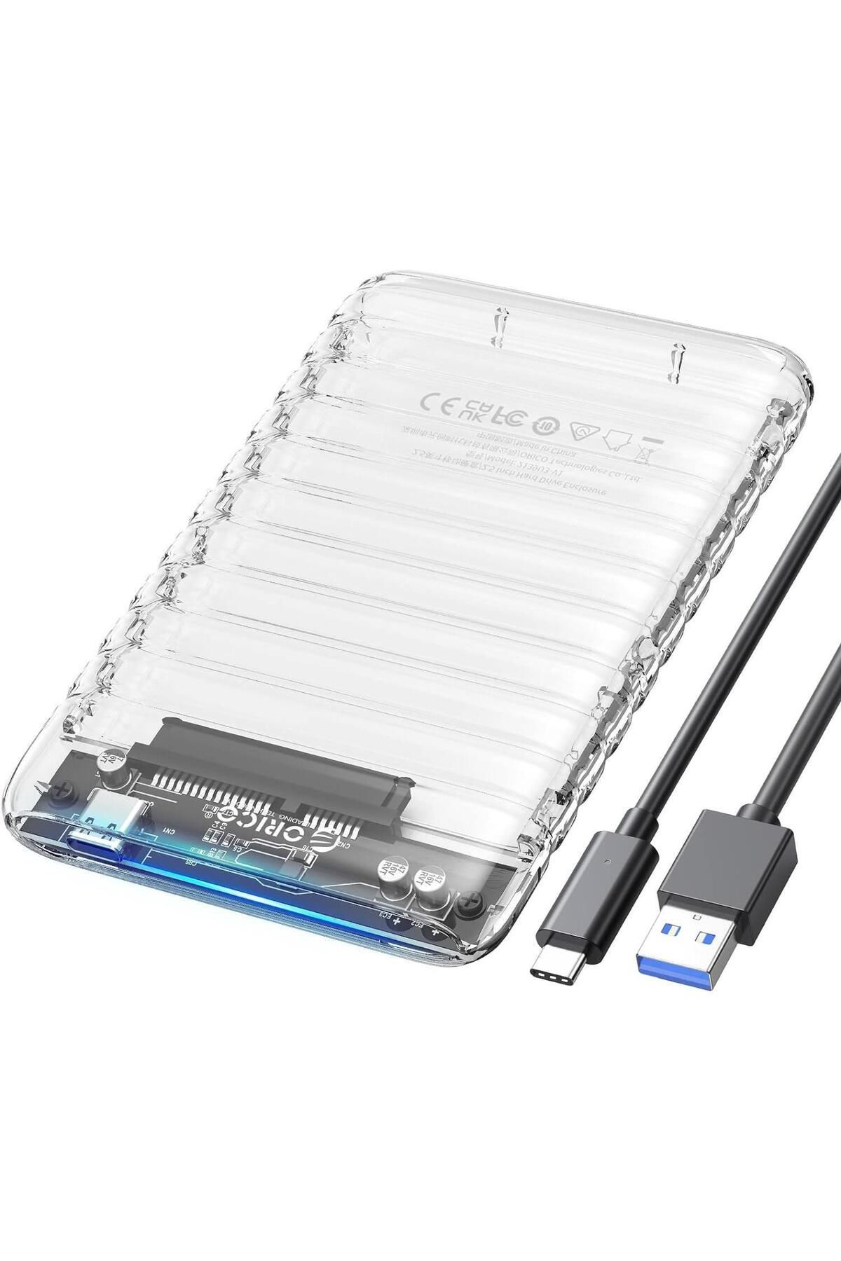 Orico Usb3.2 Gen2 6gbps Type-c 2.5” Inch Sata Ssd Hard Disk Kutusu Şeffaf