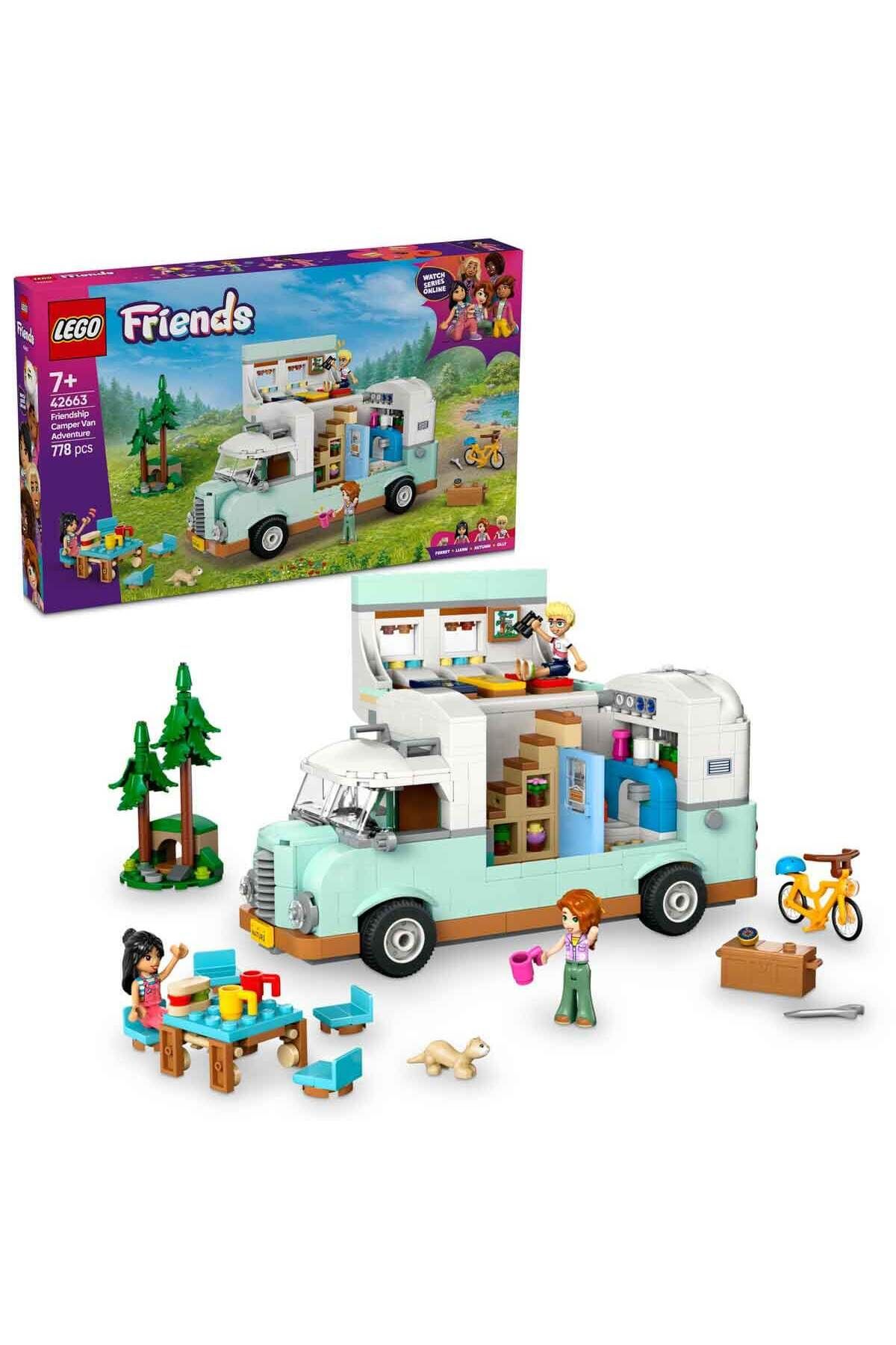 LEGO Friends Arkadaşlık Karavan Macerası 42663 - 7 Yaş ve Üzeri Çocuklar için Mini Bebek İç