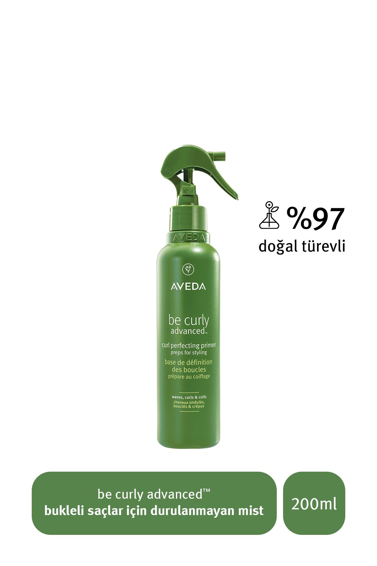Aveda be curly advanced durulanmayan mist 200 ml