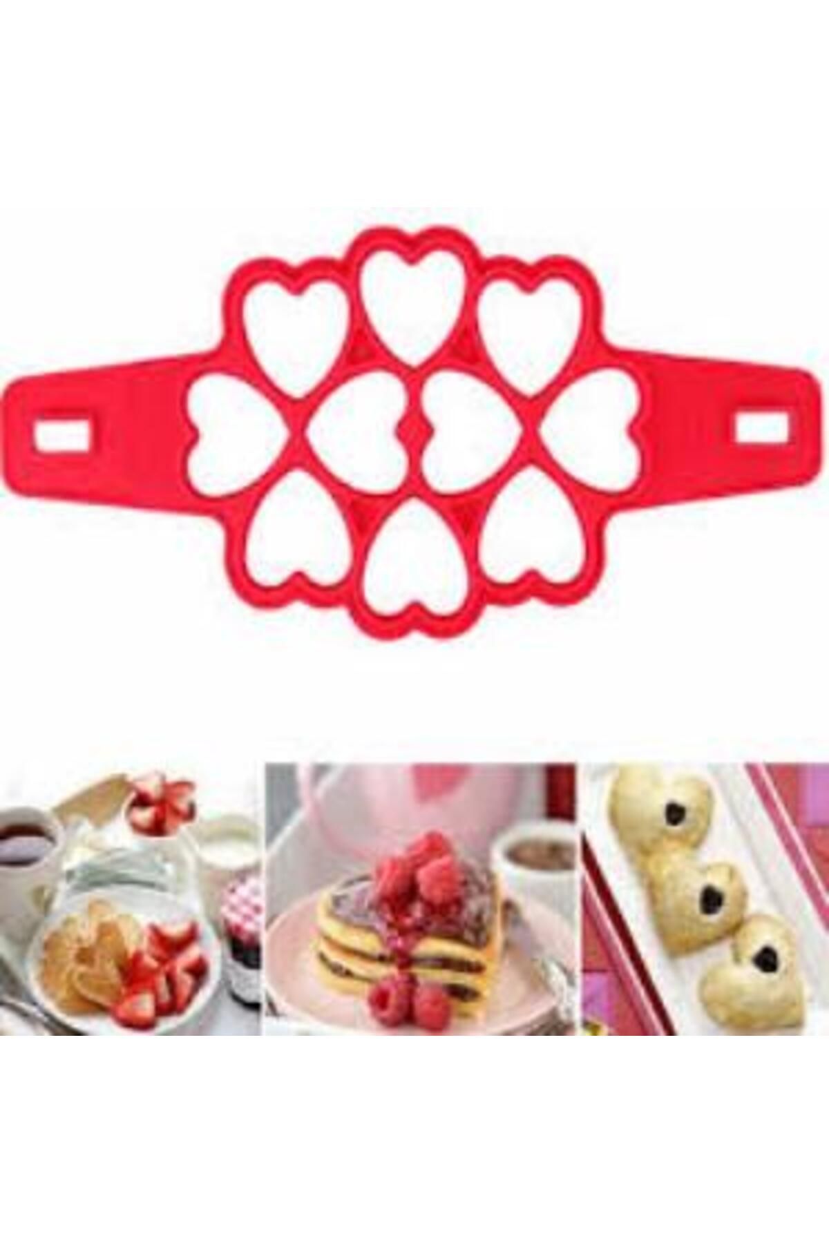 hobs Silikon Kalp Pankek Kalıbı