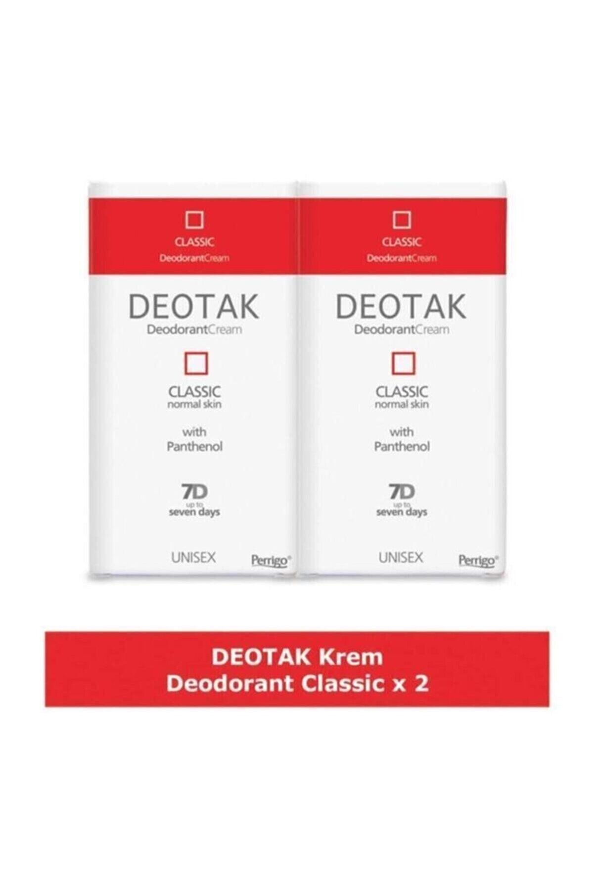Deotak Krem Deodorant 35 ml Klasik Unisex 2'li Set