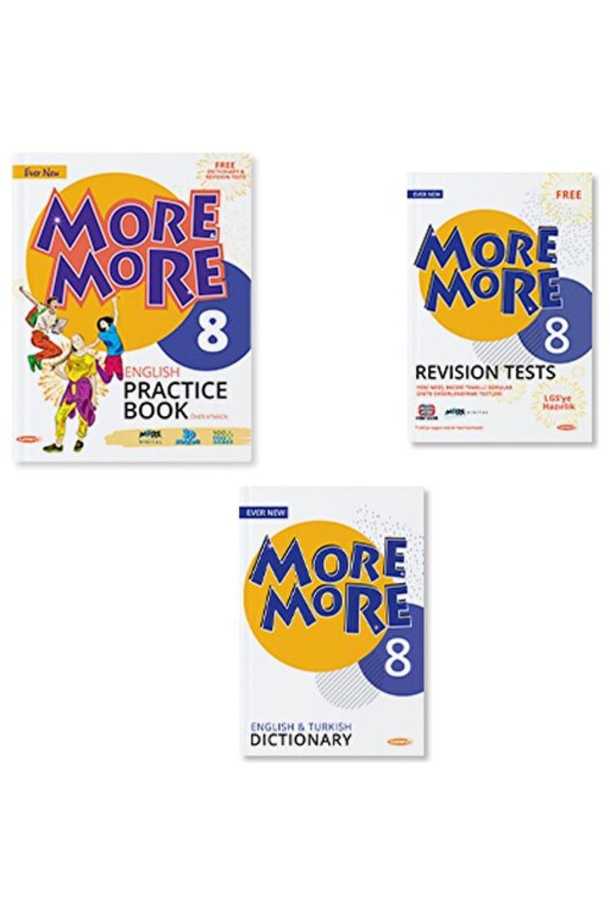 Kurmay Elt Yayınları Kurmay Yayınları More&more 8. Sınıf Practıce Book & Dıctıonary & Revısıon Tests (3’ LÜ SET)