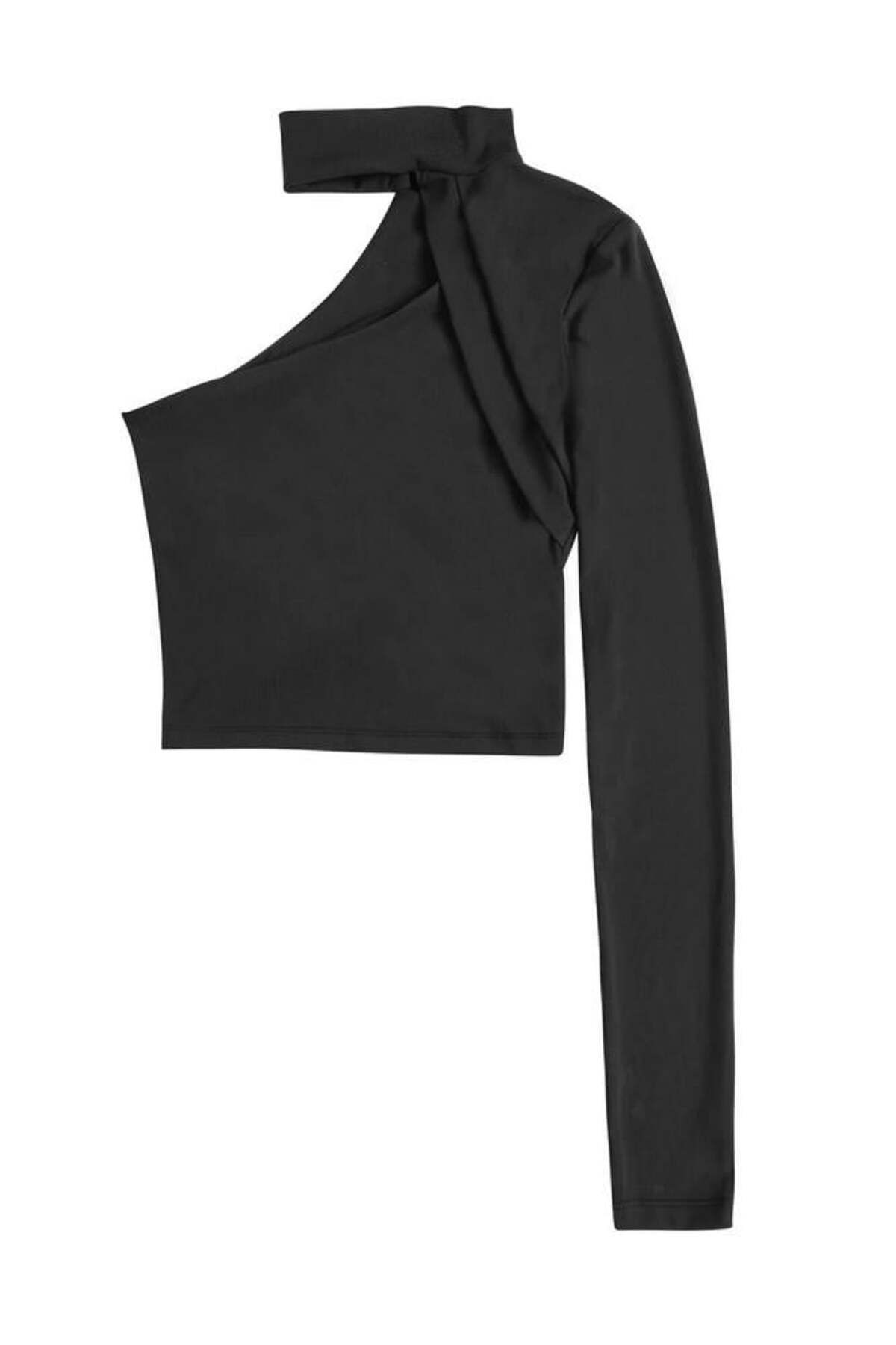 Seda Aslan Butik YARIM BOĞAZLI TEK KOL BLUZ