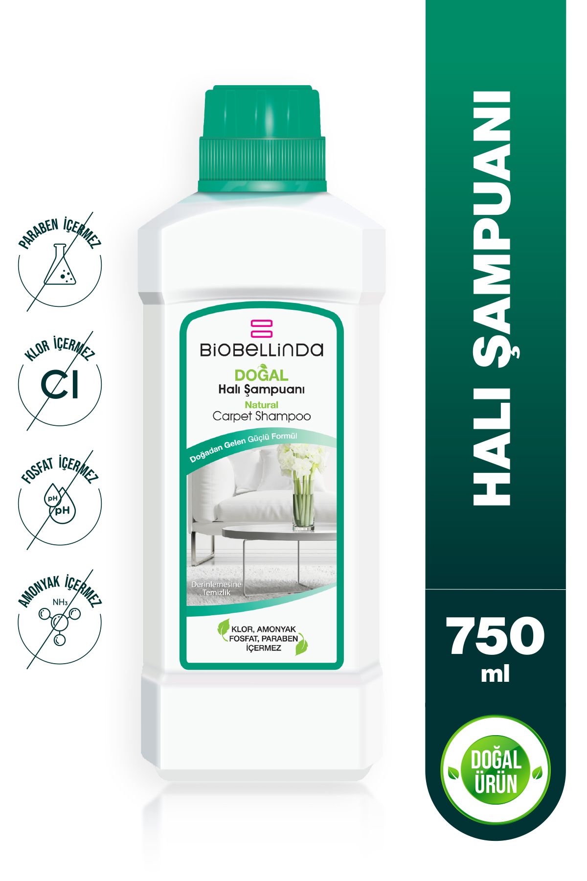BioBellinda Doğal Konsantre Halı Şampuanı