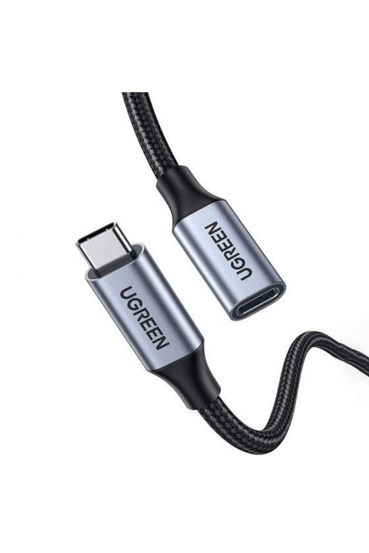 Ugreen Gen2 100w Thunderbolt 3 Type-c To Type-c Örgülü Uzatma Kablosu 50 Cm