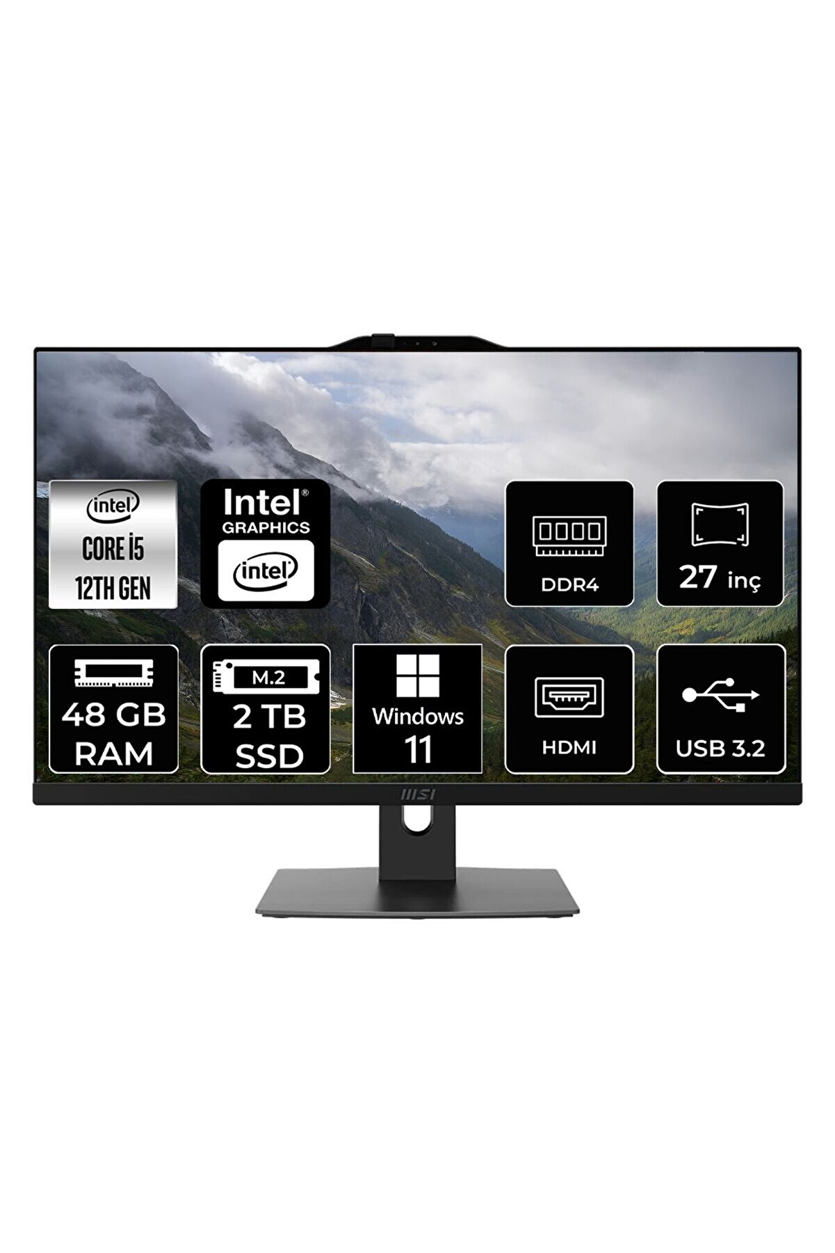 A5702WVARK Intel Ultra 5 120U 64GB Ddr5 256GB SSD Fhd 27