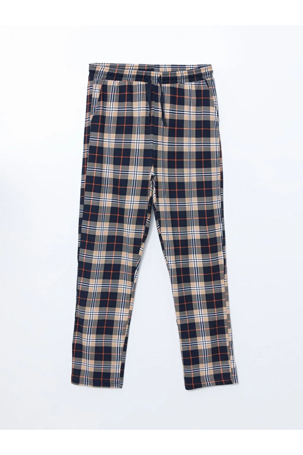 LC Waikiki Bej Standart Kalıp Ekose Erkek Pijama Alt
