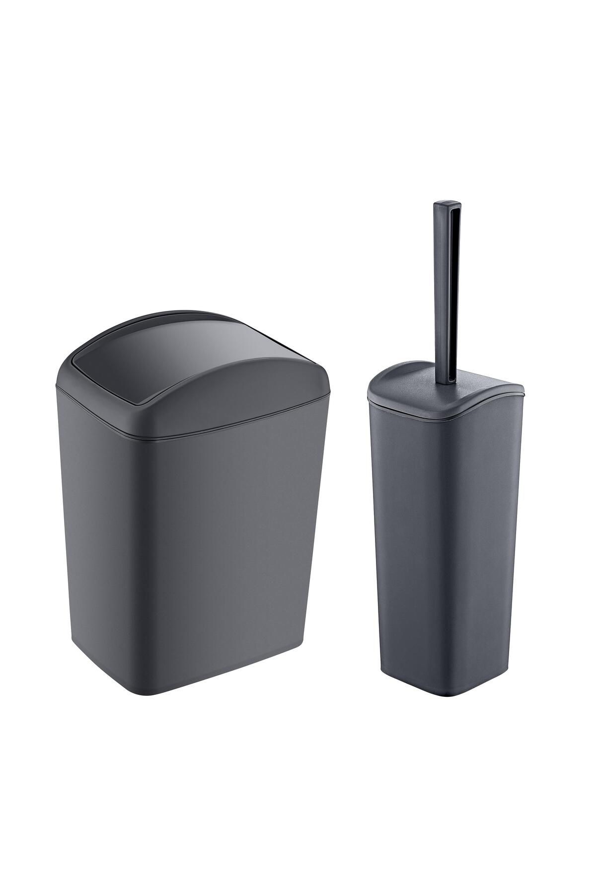 Smartware Soft Çöp Kovası Ve Wc Fırçası Antrasit
