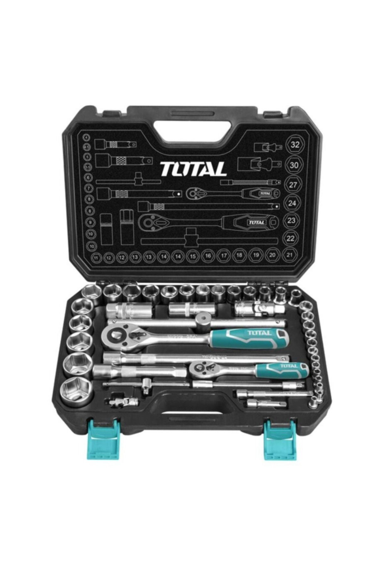 Total LOKMA SETİ 44 PARÇA  1/4 VE 1/2