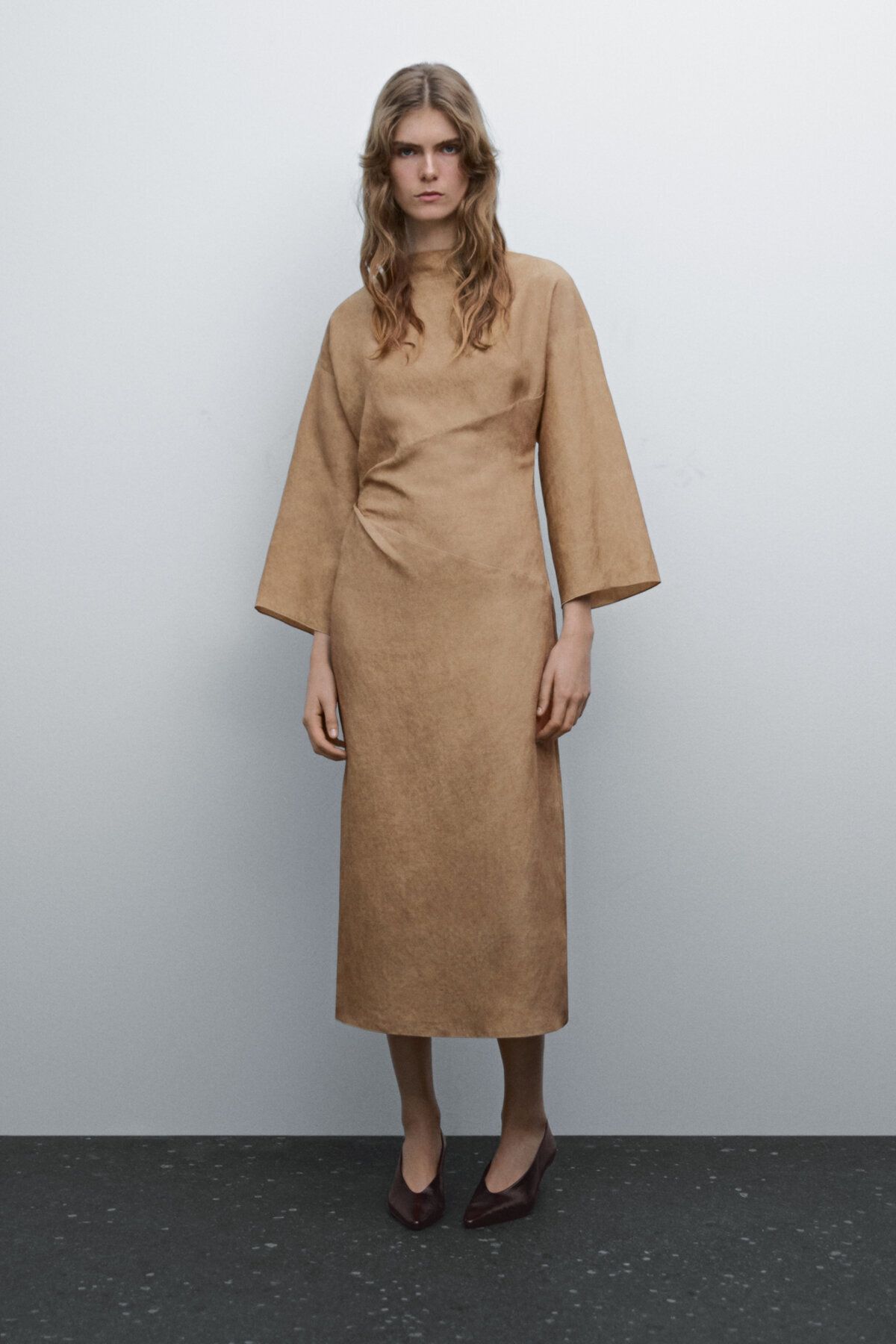 Massimo Dutti Dikişli midi elbise