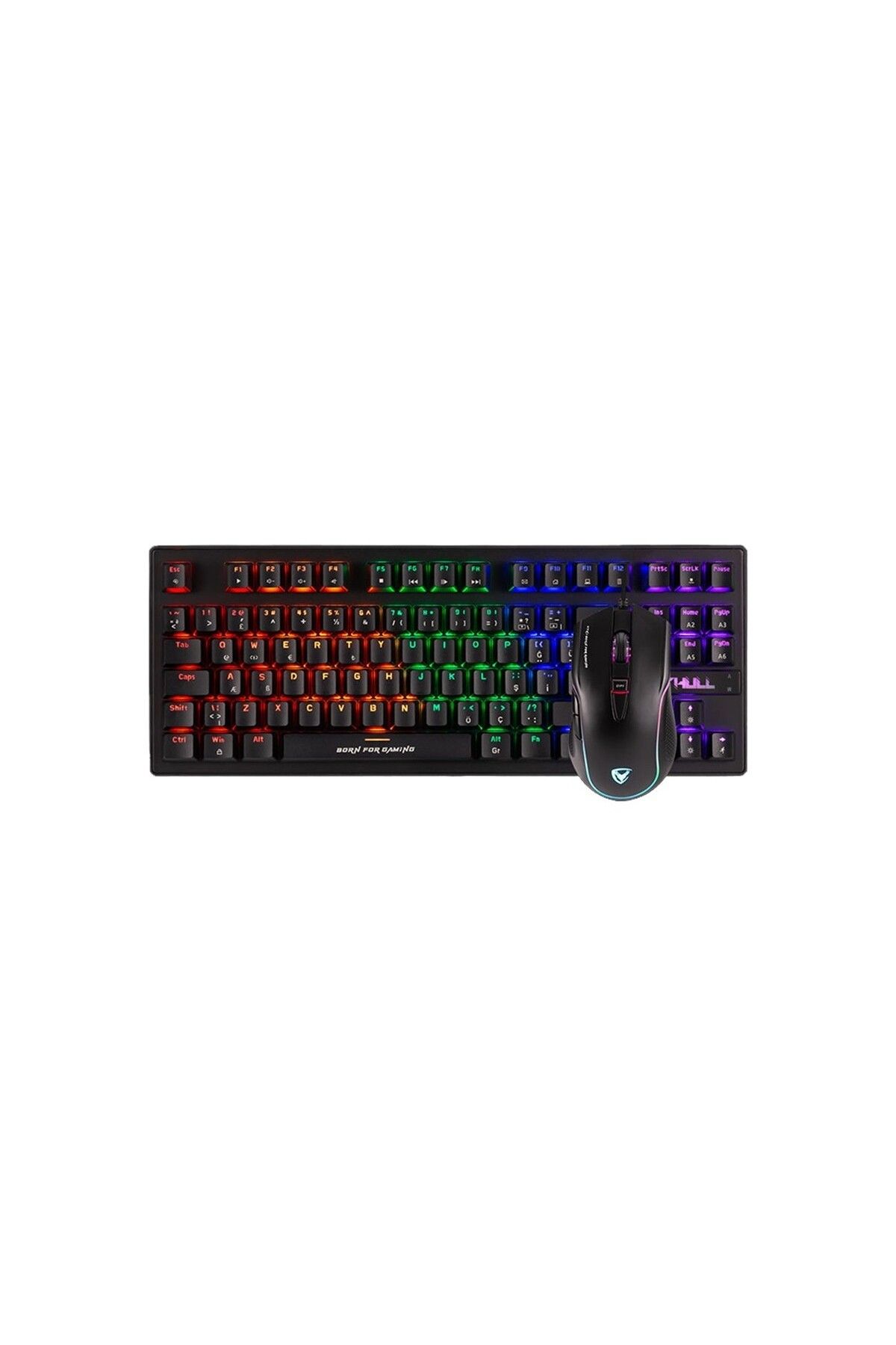 THULL Thl-Gc-Vtx1 Gamıng Set (Kablolu Mekanik Mavi Swıtch Rgb Klavye + Kablolu 10.000 Dpı Rgb Mouse)