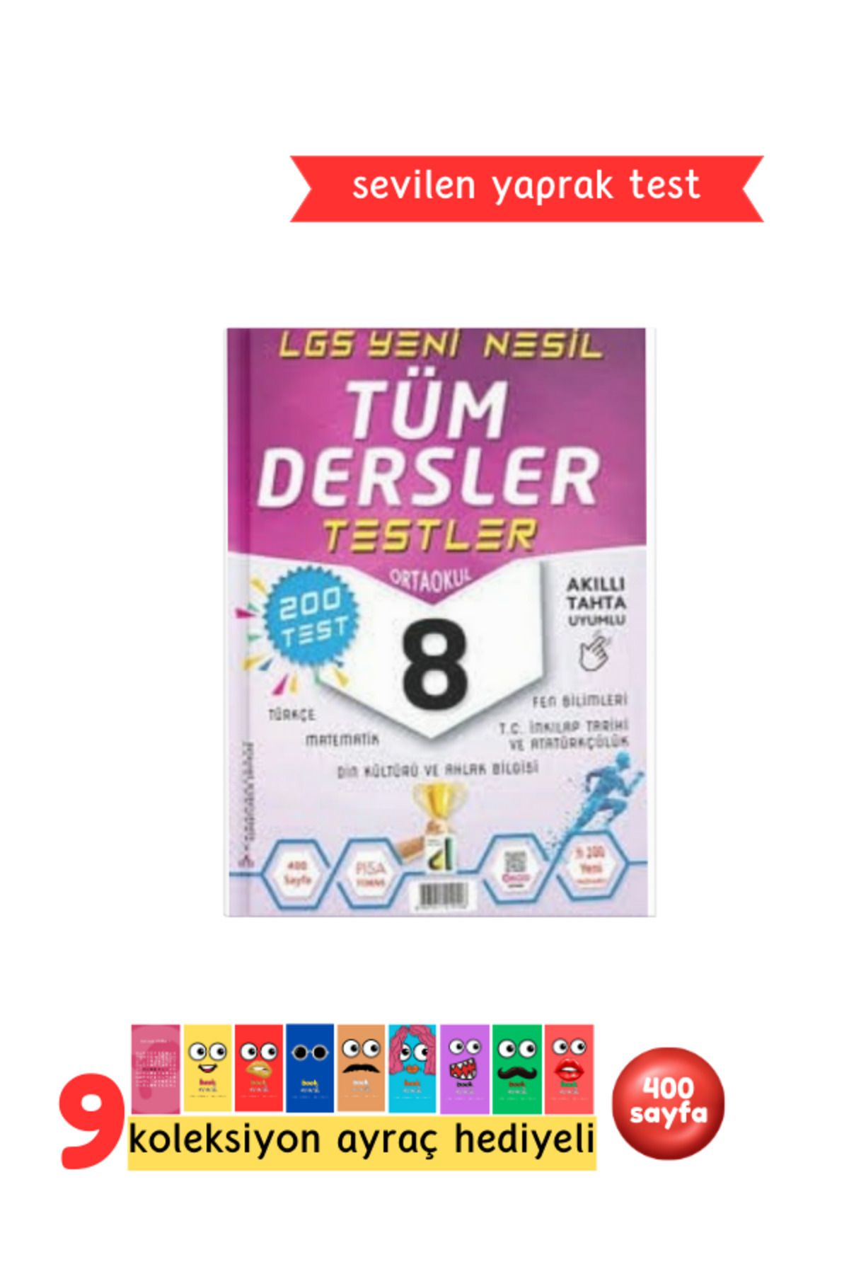 Damla Yayınları 8. Sınıf Yeni Nesil Tüm Dersler Yaprak Test, Pisa Soruları, 400 Sayfa, 200 Test, Akıllı Tahta Uyumlu