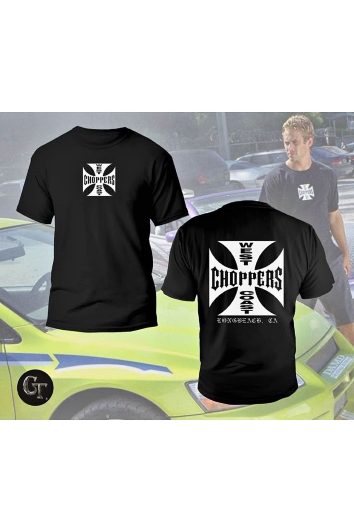 FULL TOLERANCE Brian O'Conner West Choppers baskılı  Tshirt