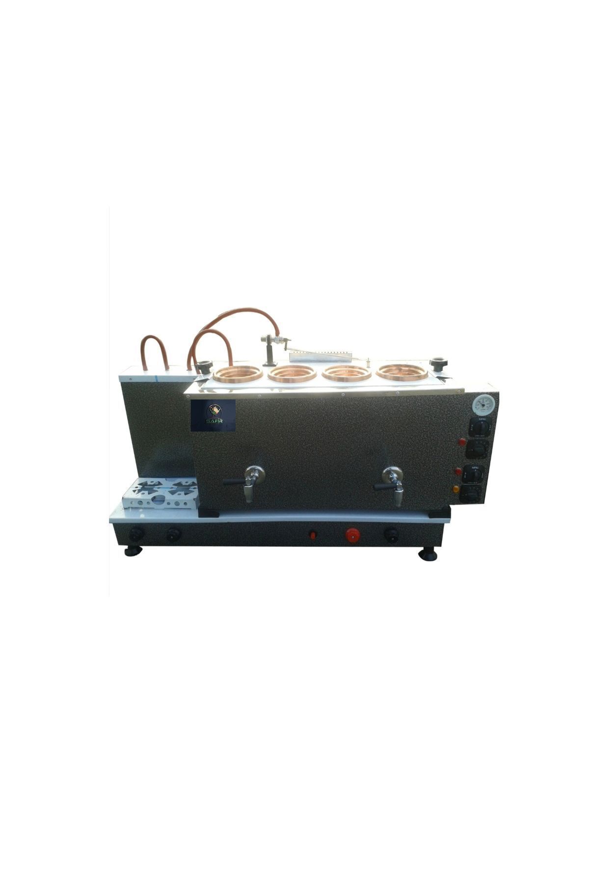 4 demlikli çay ocağı Siyah Kromat Boyalı Çay Kazanı Elektrik 190 Tüplü Çay Semaveri ETS sistemli