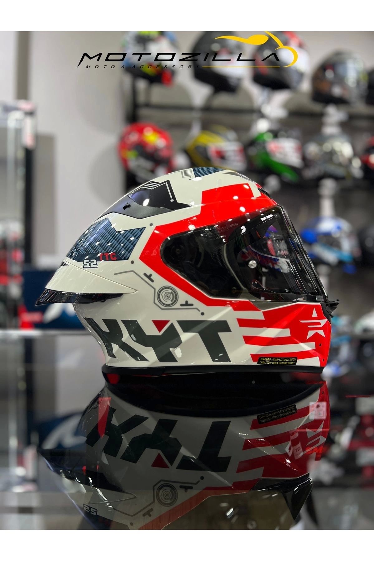 KYT TT-REVO FUSELAGE RED KASK ŞEFFAF VİZÖRLÜ