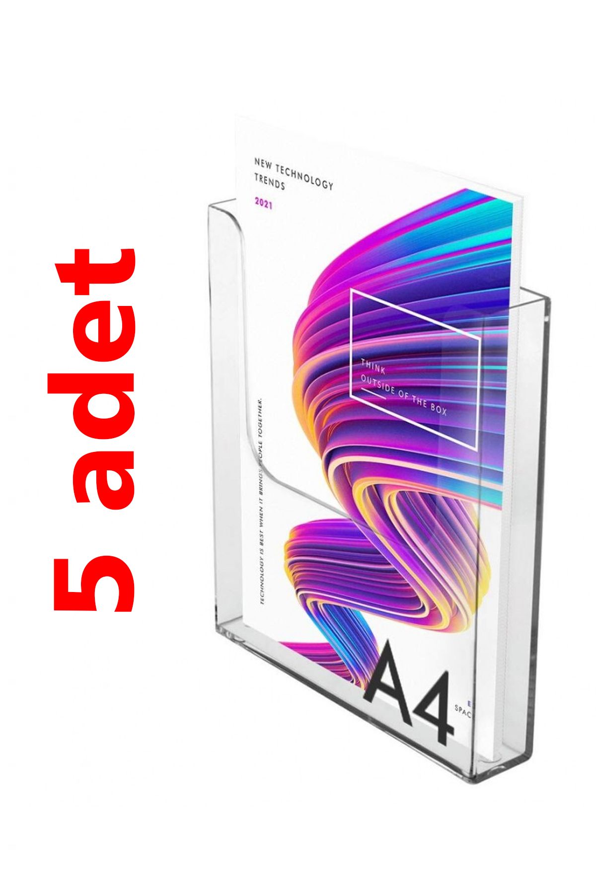 Snapper Duvar Tipi A4 Broşürlük 5'li Paket