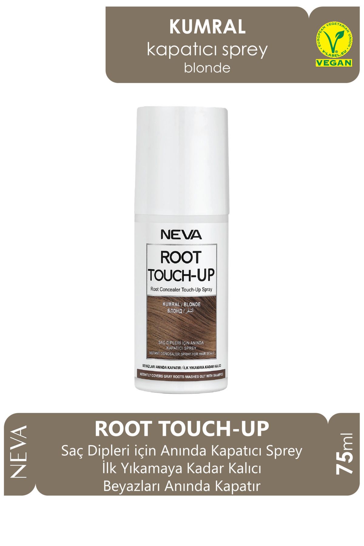 Neva Root Touch Up Sprey Kumral 75 ml