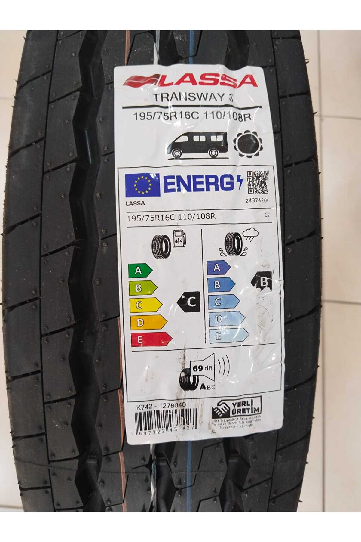 195/75R16C 110/108R TRANSWAY3 LASSA HAFİF TİCARİ YAZ LASTİĞİ 2025 ÜRETİM