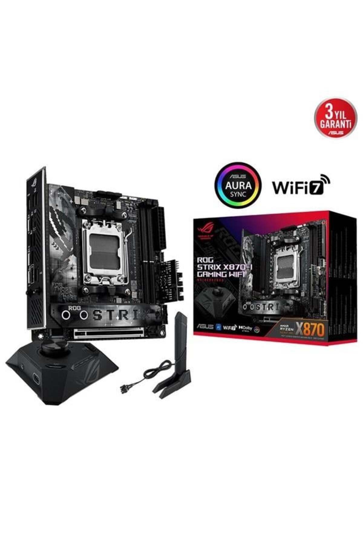ASUS Rog Strıx X870-ı Gamıng Wıfı-7 Ddr5 Hdmı-dp Pcıe 5.0 Am5 Mıtx