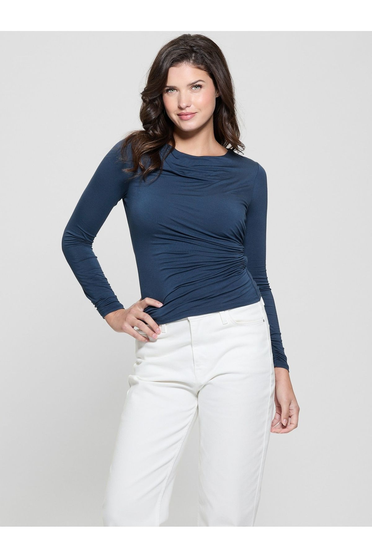 Guess LS SHIRRED NOELLE TO