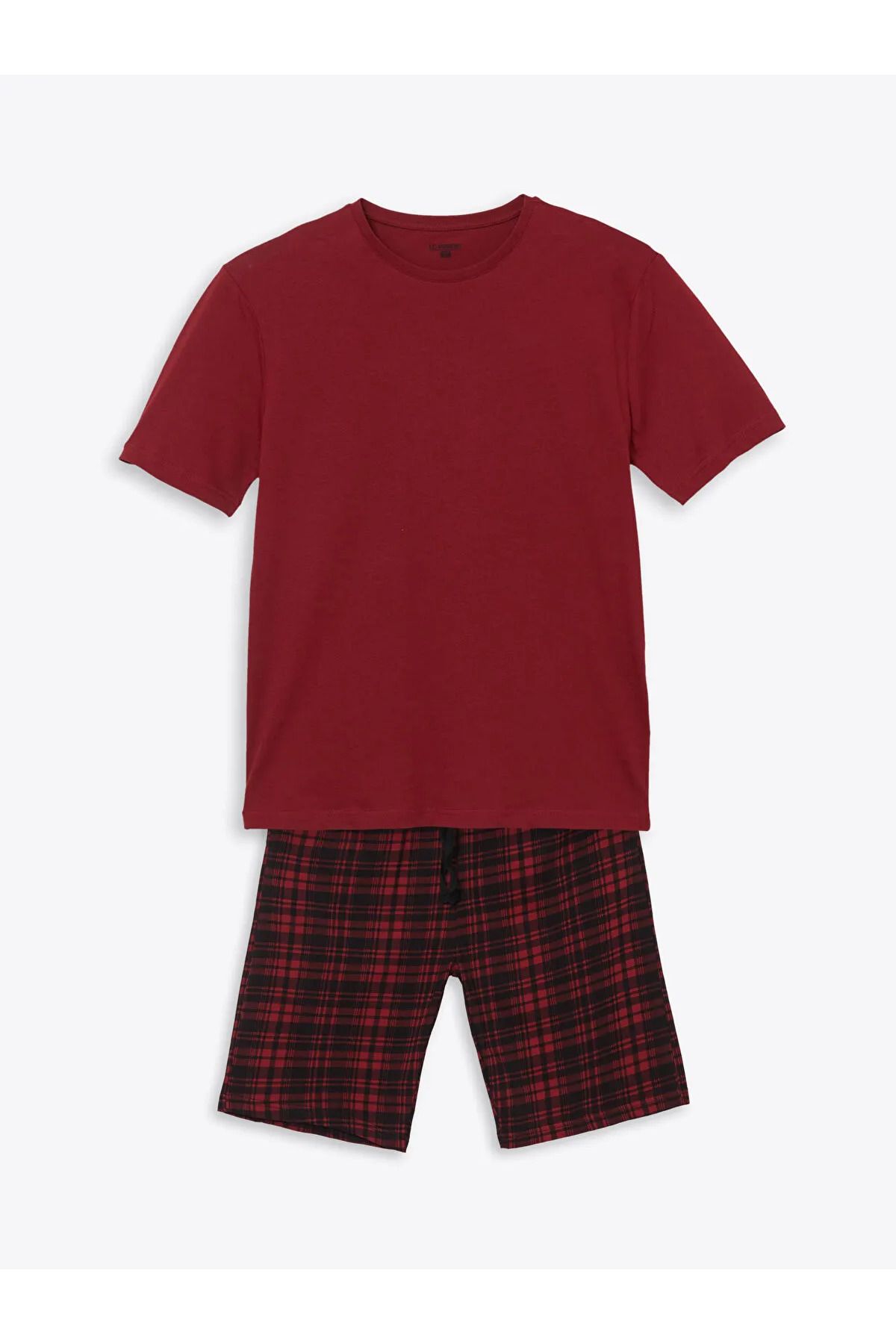 LC Waikiki Kırmızı Standart Kalıp Erkek Şortlu Pijama Takımı