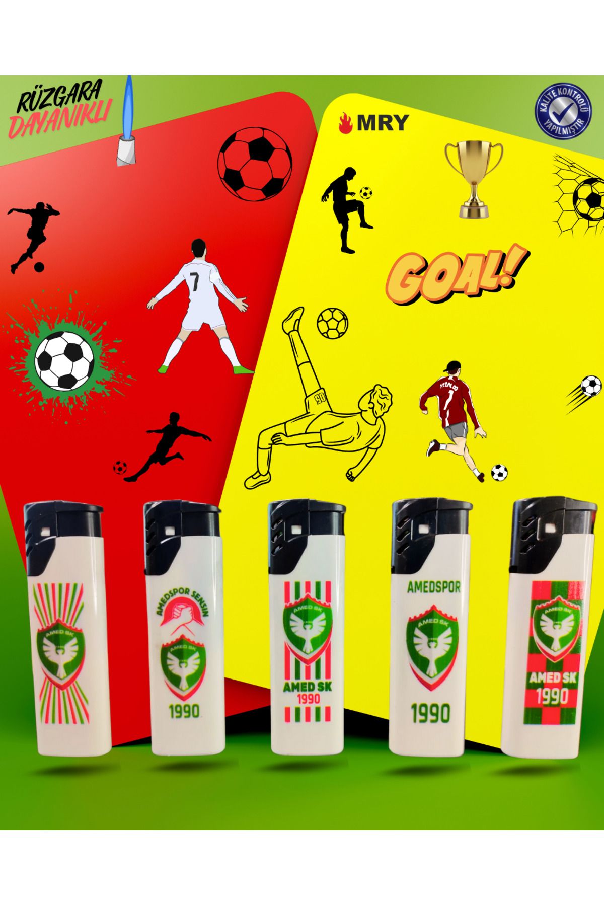 Mry AMEDSPOR RÜZGARA DAYANIKLI ÇAKMAK 5 ADET