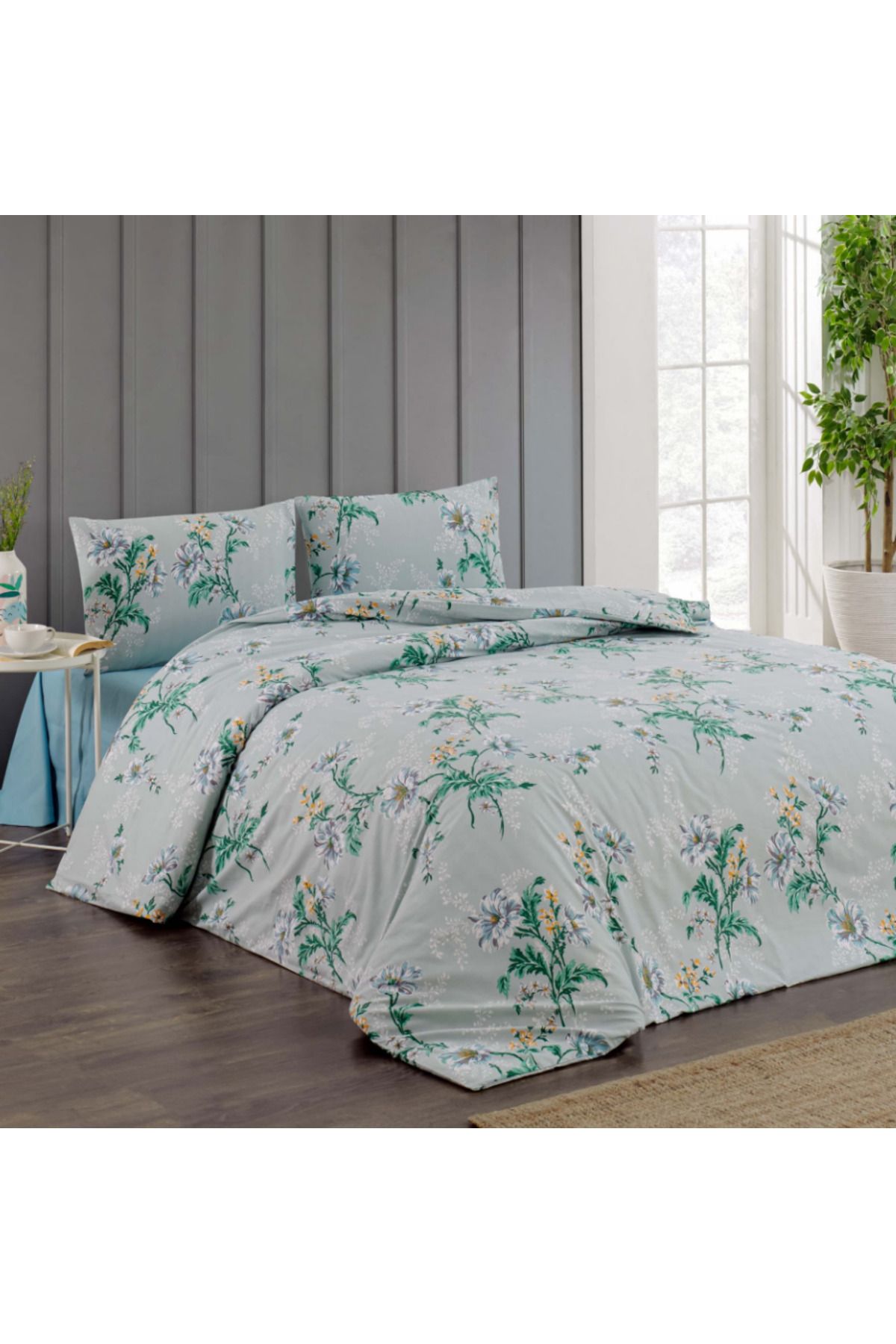 Taç Kristal Ranforce Tek Kişilik Nevresim Takımı Flora