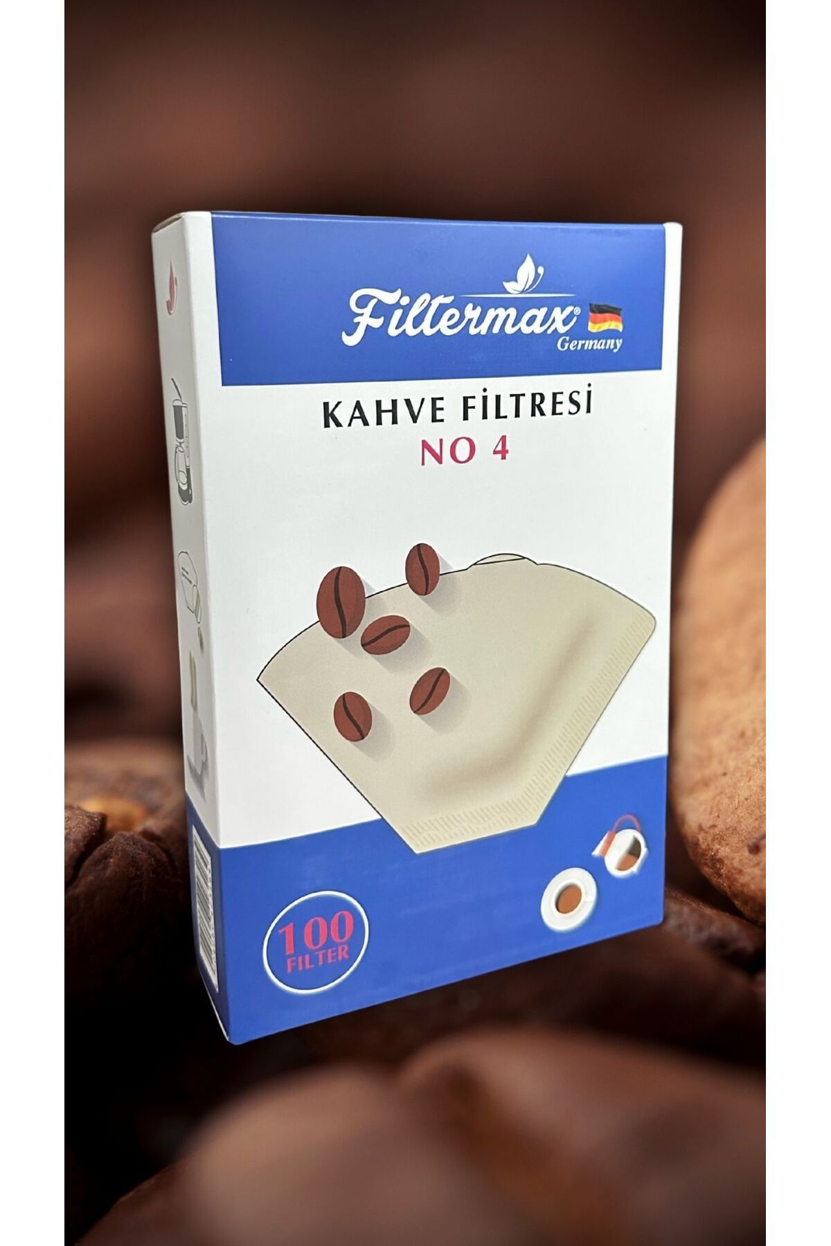 Filtermax 4 NUMARA FİLTRE KAHVE MAKİNESİ KÂĞIDI -100 ADET