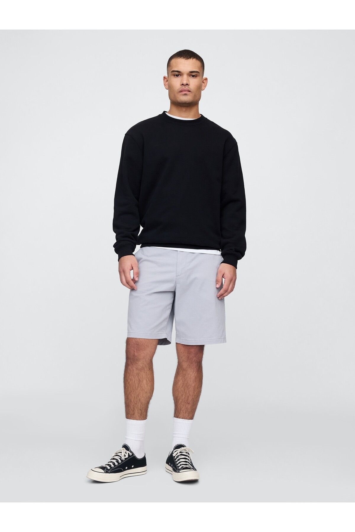 GAP Erkek Siyah Essential Khaki Şort