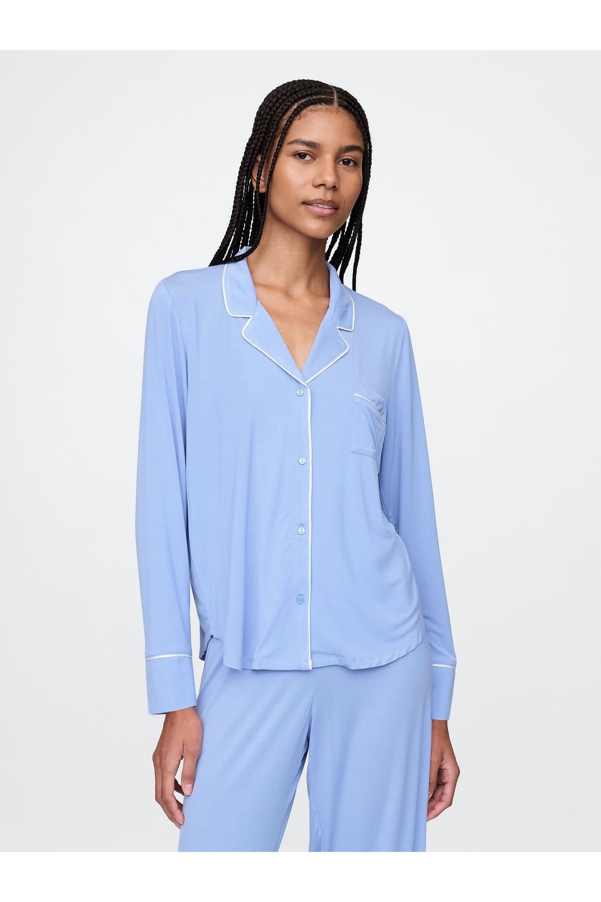 GAP Kadın Mavi Modal Pijama Üstü
