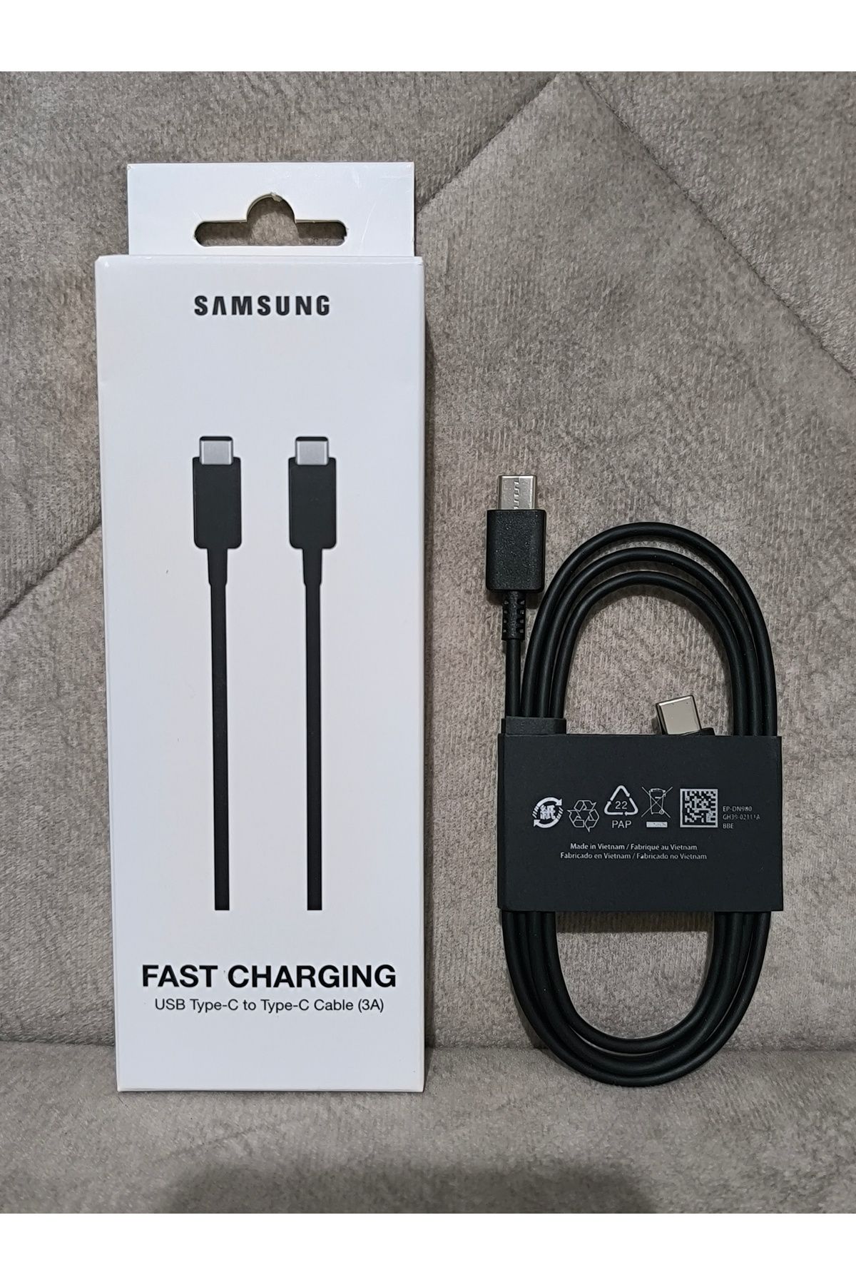 ORJİNALL Samsung Galaxy S24 Ultra Type-C To USB Type-C Hızlı Şarj Data Kablosu 1m 3A (JOKERGSM)
