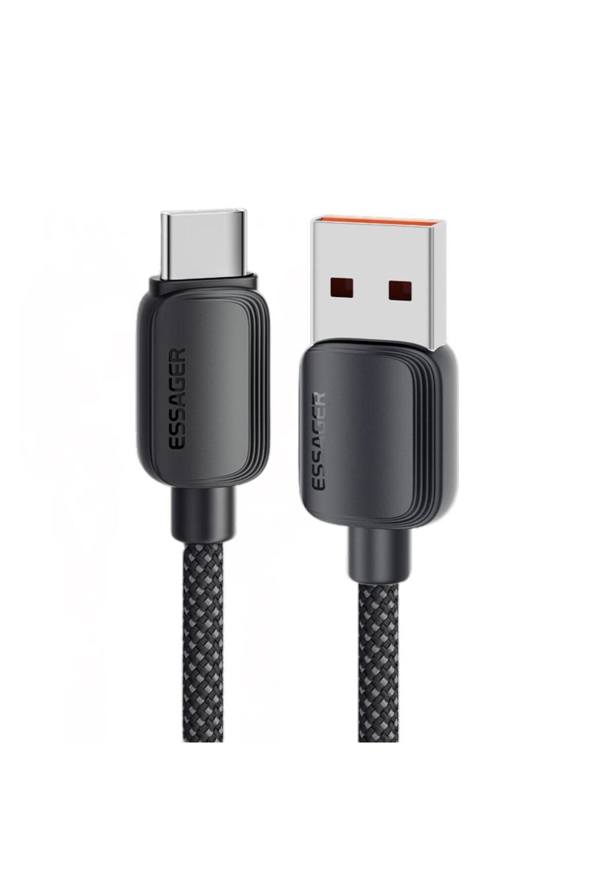essager 2 Metre 7a 100w E-marker Süper Hızlı Usb To Type C Şarj Data Kablosu, Akım,ısı, Güçlü Kablo