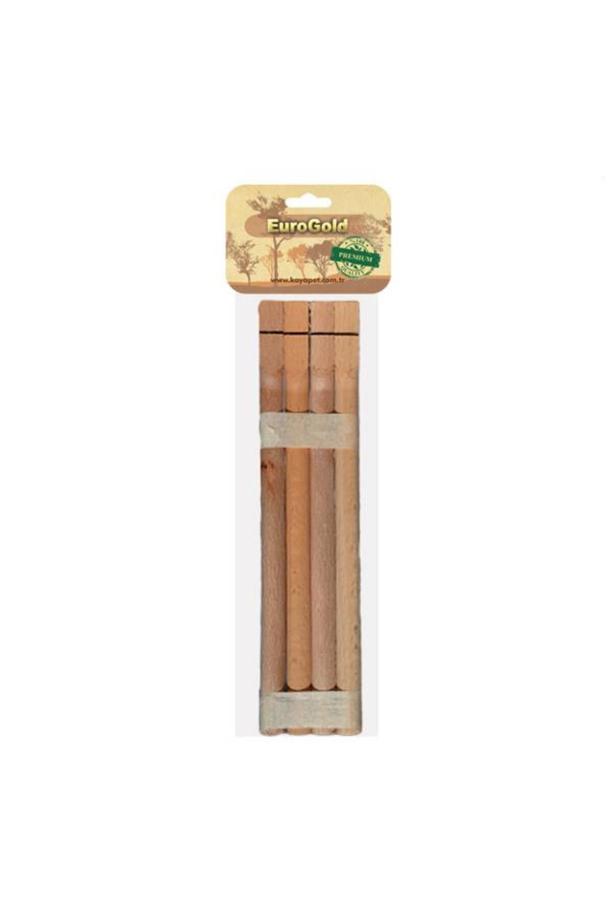 EuroGold Ahşap Tünek 40cm 4lü