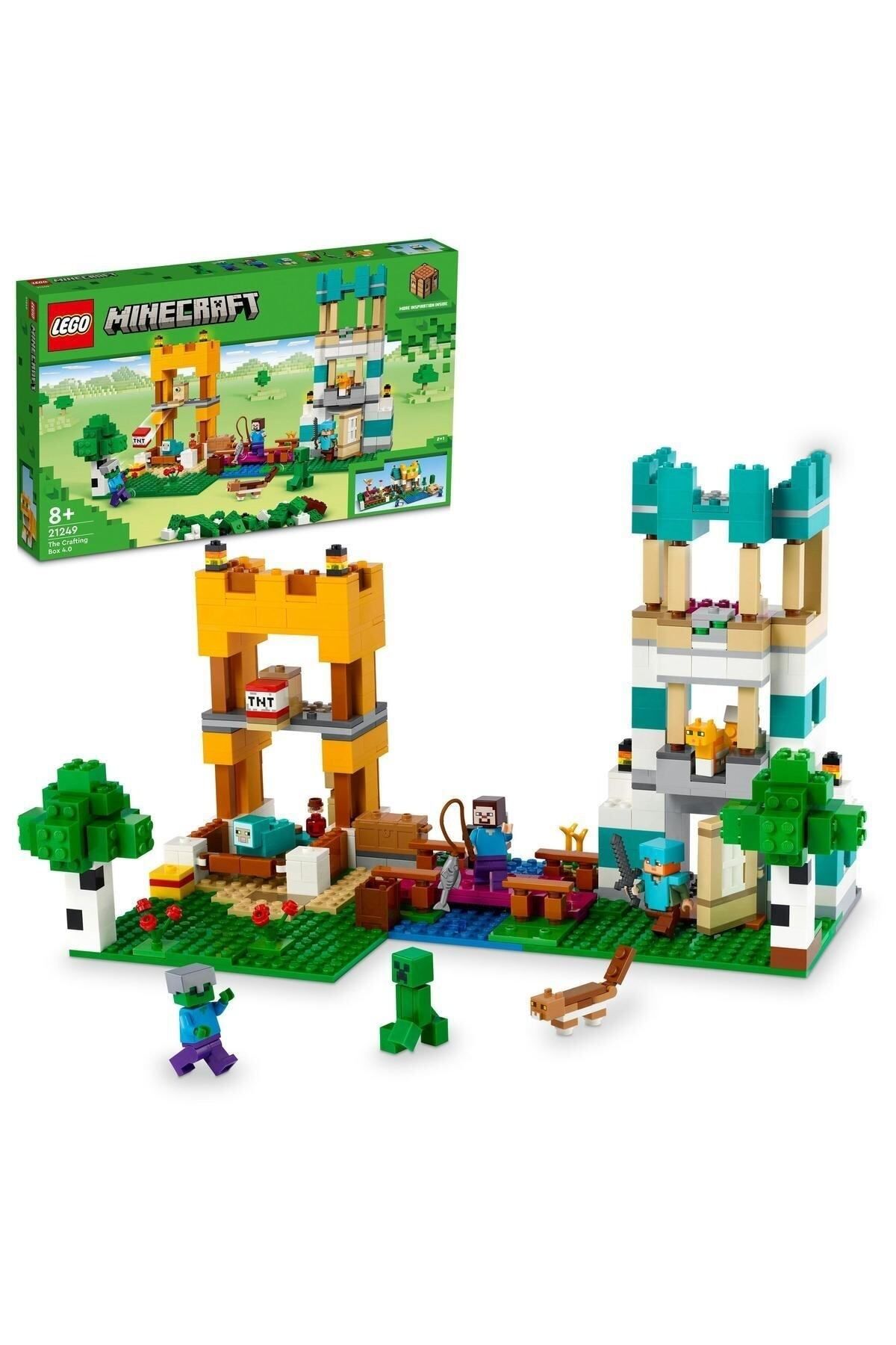 LEGO ® Minecraft® Çalışma Kutusu 4.0 21249 - 8 Yaş ve Üzeri  Yaratıcı Oyuncak Yapım Seti (605 Parça)