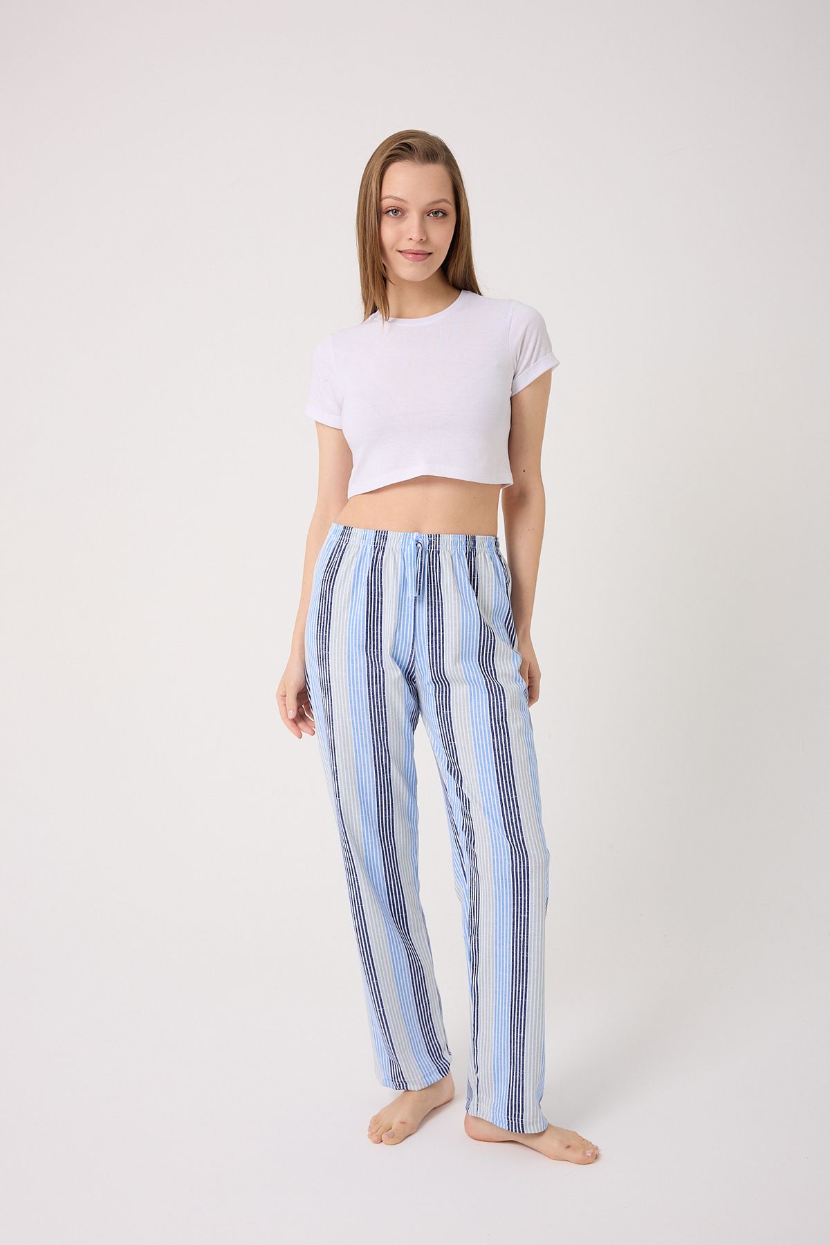 SCM LINGERIE CEPSİZ DESENLİ  PİJAMA TEK ALT