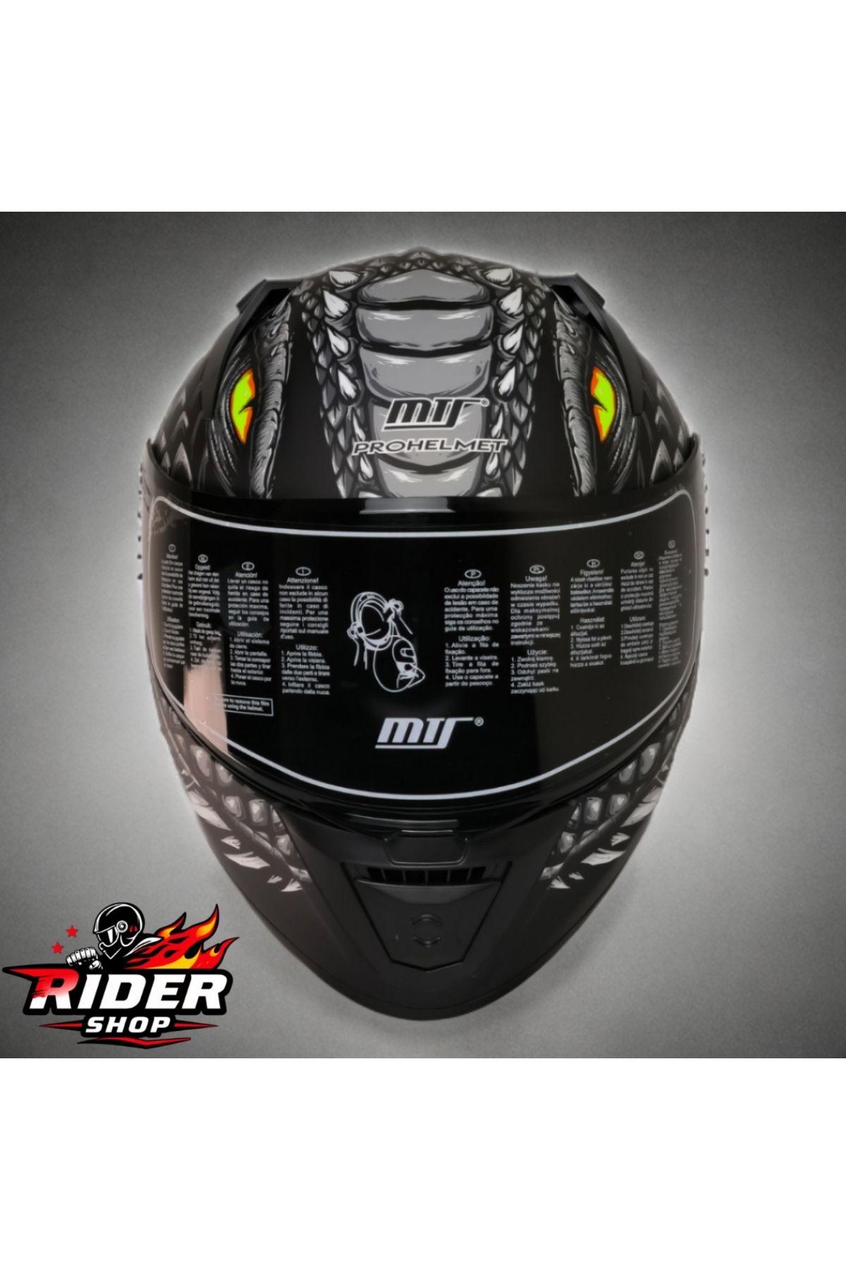 Jiekai M801 Draglax Grey Ful Face Kask