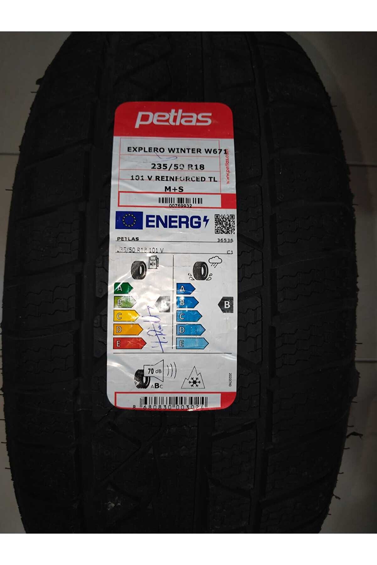 235/50R18 101V REİNFORCED TL M132S EXPLERO WINTER W671 PETLAS KIŞ LASTİĞİ 2024 ÜRETİM