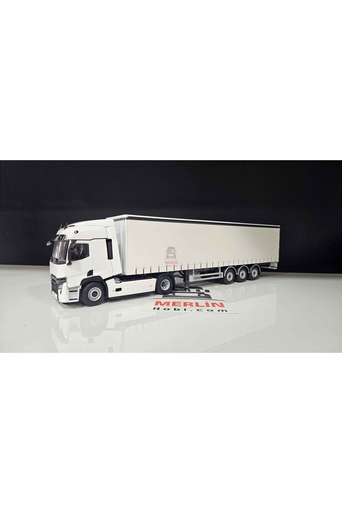 Wsi Model 1/50 Renault T-Evo 4x2 Beyaz + Perdeli / Tenteli Dorse Tır Çekici