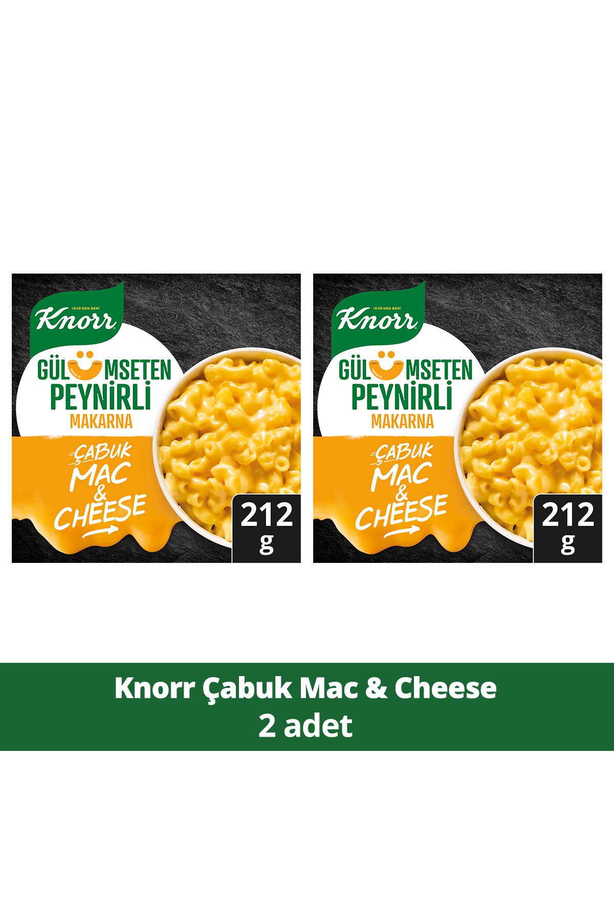Knorr Çabuk Makarna Mac And Cheese Peynirli 212 gr 2 Adet