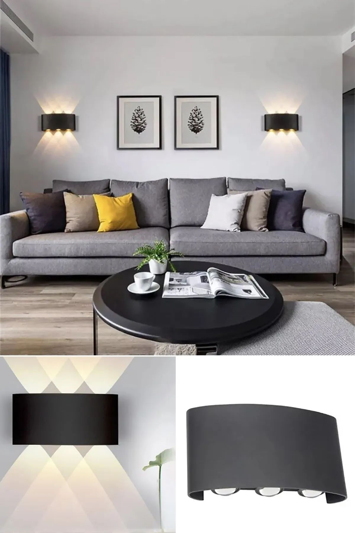 BİTERSE Modern Çift Yönlü LED Duvar Lambası Oturma Odası Yatak Odası Lambası Merdiven Koridor Lambası Aplik
